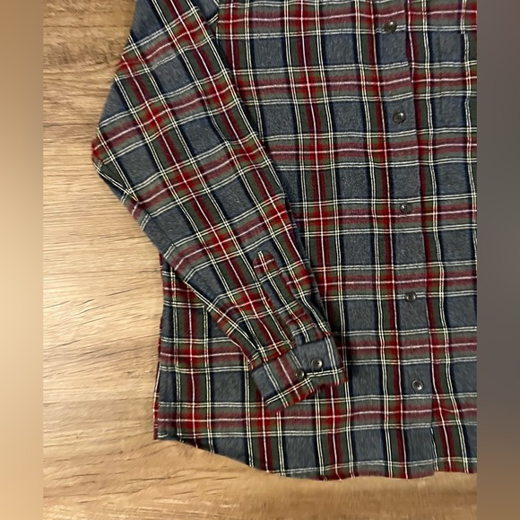 LL Bean Women's Top Scotch Plaid Flannel Shirt Relaxed Fit Large Button Up - Picture 3 of 7